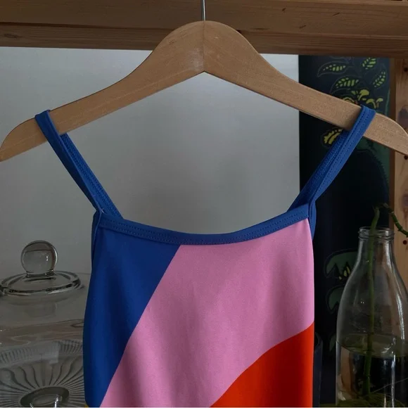 Hanna Andersson Colorful Rainbow Colorblock Horizon One Piece Swimsuit